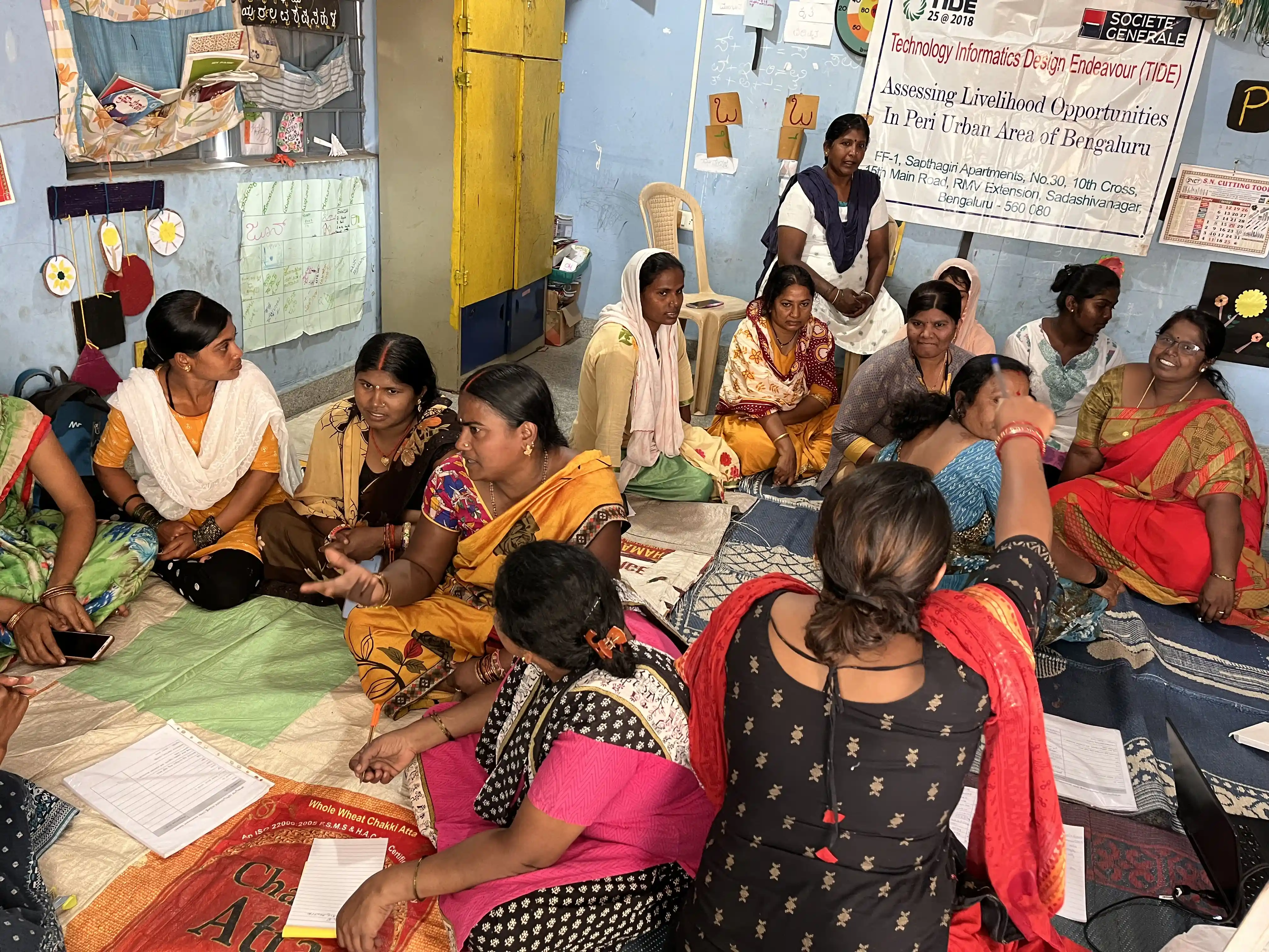 Parents learning craft workshop India